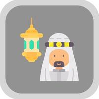 Arabic Flat Round Corner Icon vector