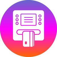 Atm Glyph Gradient Circle Icon vector