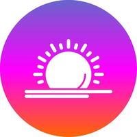 Sun Glyph Gradient Circle Icon vector