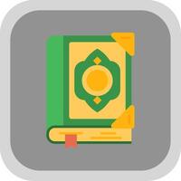 Quran Flat Round Corner Icon vector