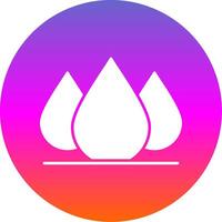 Water Drop Glyph Gradient Circle Icon vector