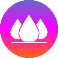 Water Drop Glyph Gradient Circle Icon vector