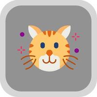 Smile Flat Round Corner Icon vector