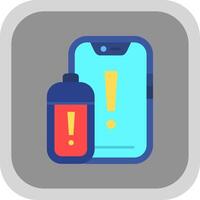 Battery Flat Round Corner Icon vector