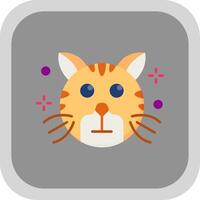 Rolling eyes Flat Round Corner Icon vector