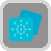 Grid dots Flat Round Corner Icon vector