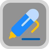 Pen 2 Flat Round Corner Icon vector