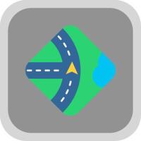 Navigation Flat Round Corner Icon vector