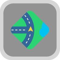 Navigation Flat Round Corner Icon vector