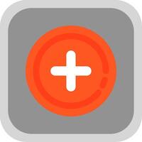 Add circle Flat Round Corner Icon vector