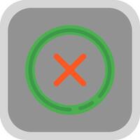 Delete 1 Flat Round Corner Icon vector