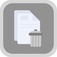 Delete Flat Round Corner Icon vector