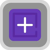 Add square Flat Round Corner Icon vector