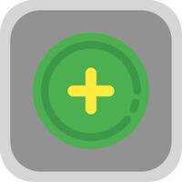 Add 2 Flat Round Corner Icon vector