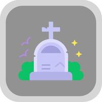 Grave Flat Round Corner Icon vector