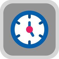 Timer Flat Round Corner Icon vector