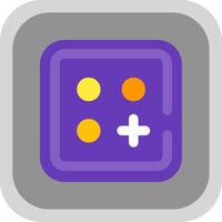 Menu Flat Round Corner Icon vector