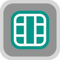 Layout Flat Round Corner Icon vector