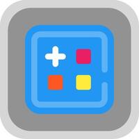 Menu Flat Round Corner Icon vector