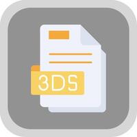 3ds plano redondo esquina icono vector