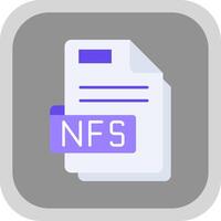 Nfs Flat Round Corner Icon vector