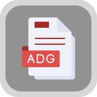 Adg Flat Round Corner Icon vector