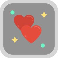 Love Flat Round Corner Icon vector