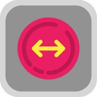 Left and right arrow Flat Round Corner Icon vector