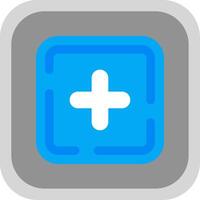 Add item Flat Round Corner Icon vector