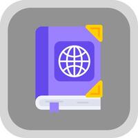 Atlas Flat Round Corner Icon vector