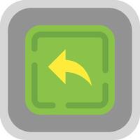 Left arrow Flat Round Corner Icon vector