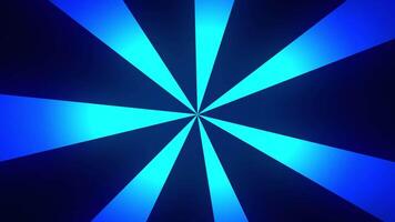 Animated radial rays background animation. glowing blue background video 4k.