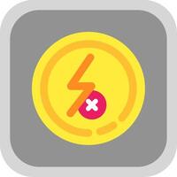 Flash off Flat Round Corner Icon vector