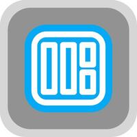 Layout Flat Round Corner Icon vector