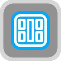 Layout Flat Round Corner Icon vector