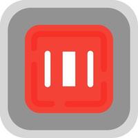 Center alignment Flat Round Corner Icon vector