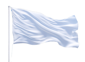 AI generated Isolated white flag on transparent background png Generative AI