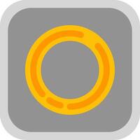 Circle Flat Round Corner Icon vector