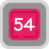 Fifty Four Flat Round Corner Icon vector