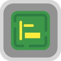 Left alignment Flat Round Corner Icon vector