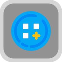 Menu Flat Round Corner Icon vector
