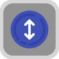 Up and down arrow Flat Round Corner Icon vector