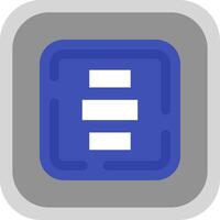 Horizontal Alignment Flat Round Corner Icon vector