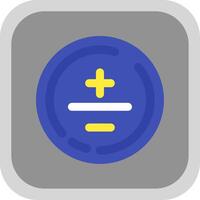 Mathematical symbol Flat Round Corner Icon vector