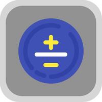 Mathematical symbol Flat Round Corner Icon vector