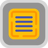 Text justify Flat Round Corner Icon vector