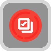 Checkmark Flat Round Corner Icon vector