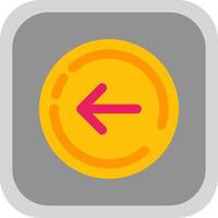 Right arrow Flat Round Corner Icon vector