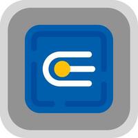 Endpoint Flat Round Corner Icon vector