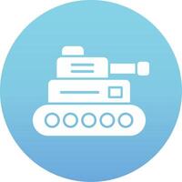 icono de vector de tanque militar